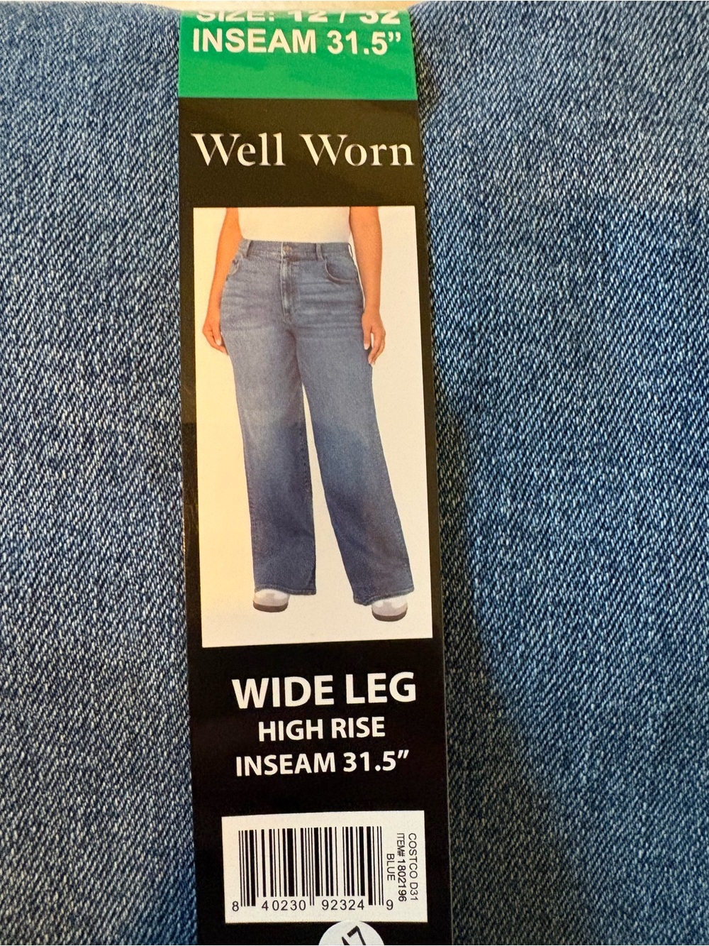 Well Worn Wide Leg High-Rise Jeans - Light Blue